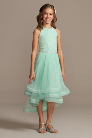 layered flower girl dress