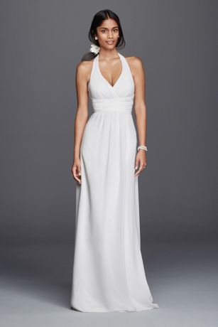 chiffon sheath wedding dress