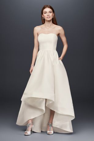 Mikado High-Low Wedding Dress | David's 