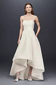 DB Studio Mikado High-Low Wedding Dress
