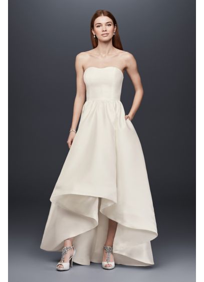 Mikado High Low Wedding Dress David S Bridal
