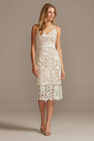 quiz white crochet dress