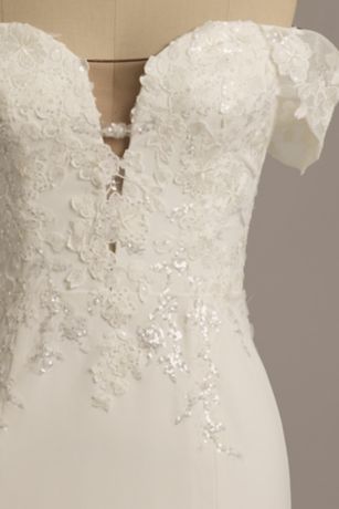 Picture of Stretch Crepe Plunge Mermaid Wedding Dress