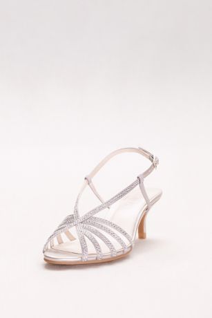 silver strappy bridesmaid shoes