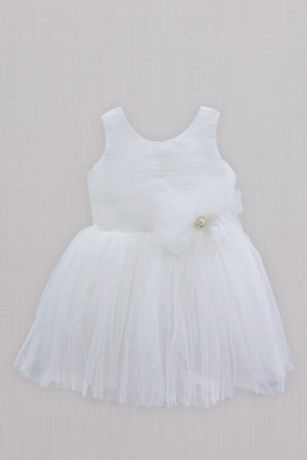Picture of Pleated Tulle Flower Girl Dress with Sash
