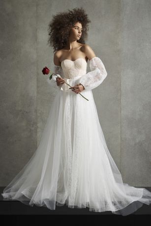bustier top wedding dress