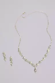 David's Bridal Teardrop Crystal Jewelry Set