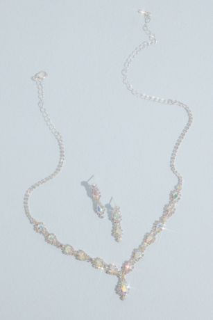 David's Bridal Teardrop Crystal Jewelry Set