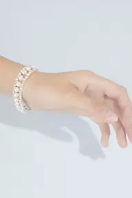 DB Studio Pearl and Crystal Stretch Bracelet