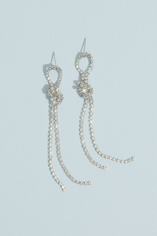 DB Studio Knotted Crystal Drop Earrings