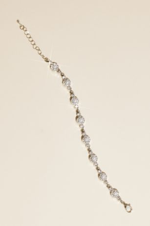 Picture of Circle Station Pearl and Rhinestone Bracelet