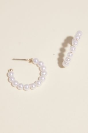 Picture of Pearl Hoop Earrings