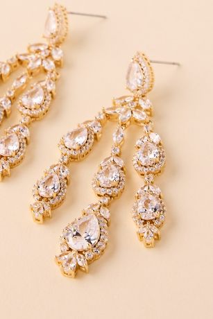 Picture of Cubic Zirconia Chandelier Earrings