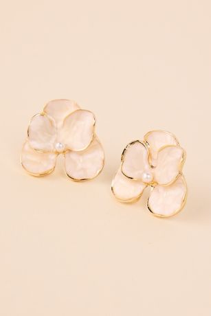 Picture of Orchid Flower Earrings