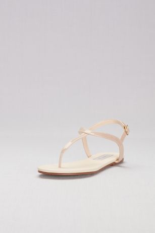 nude color flip flops