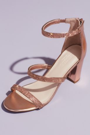 david's bridal rose gold shoes