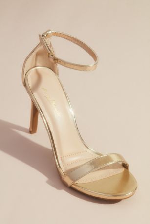gold strappy platform heels