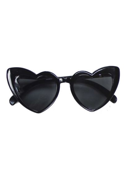 Black (Cat-Eye Heart Sunglasses)
