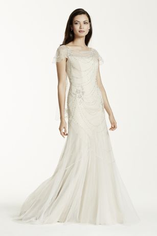 david's bridal illusion sleeve