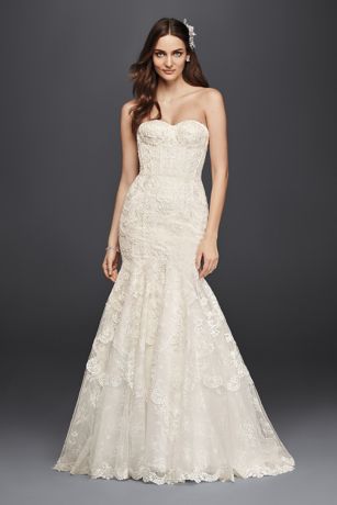 corset fishtail wedding dress