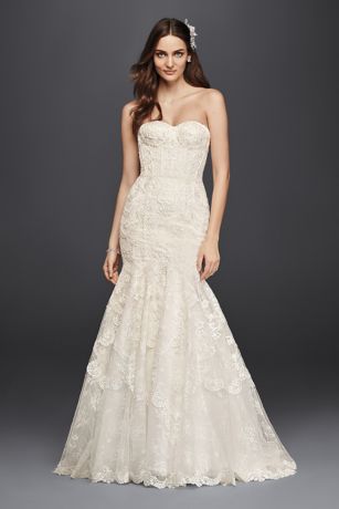 david's bridal lace mermaid dress