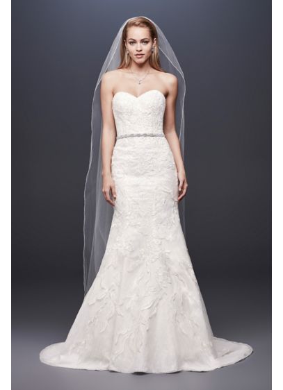 Oleg Cassini Beaded Lace Tulle Wedding Dress | David's Bridal