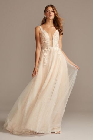 david's bridal sequin wedding dress