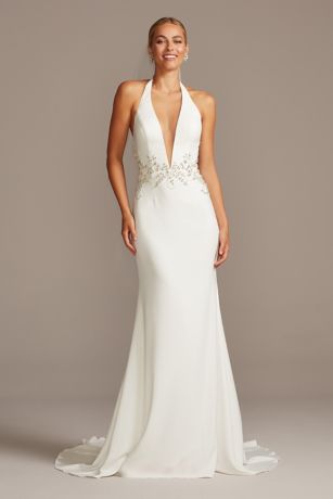 halter wedding dress