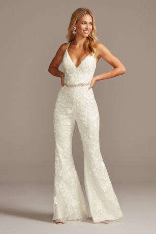jumpsuit with dress overlay