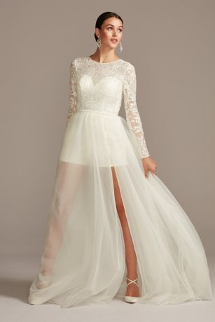 brocade lace wedding dress