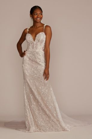 sequin wedding gown