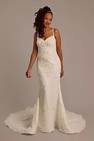 Galina Signature Beaded Tulle Mermaid Wedding Dress