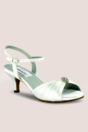 Picture of Dyeable Satin Low Heeled Sandals