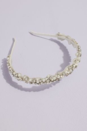 Picture of Pearl and Crystal Cluster Statement Headband
