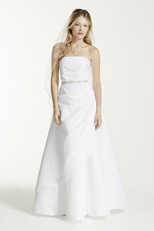 david's bridal satin wedding dress