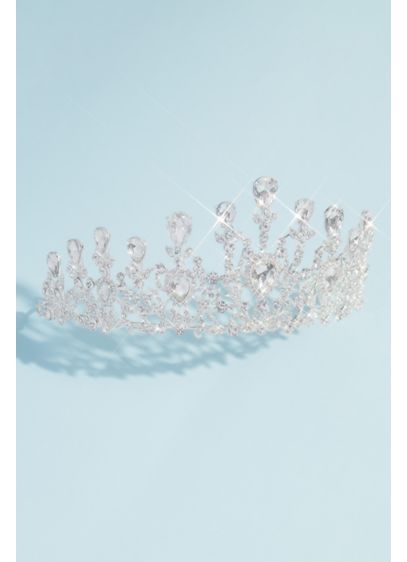 Personalized Silver Ivory Rhinestone Tiara Crown Princess Wedding Flip Flops