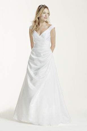 david's bridal off the shoulder bridesmaid dress