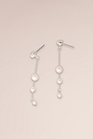 Picture of Tansy Faux Pearl Hand-Wired Drop Earrings