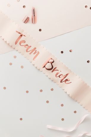 bridesmaid sash rose gold