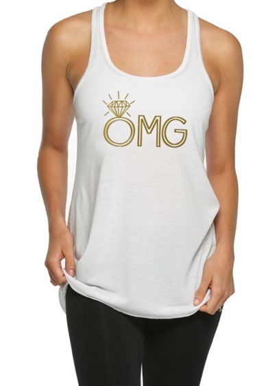 White (OMG Engagement Ring Tank Top)