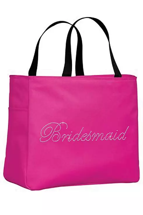 Rhinestone Bridesmaid Tote Bag Image 1