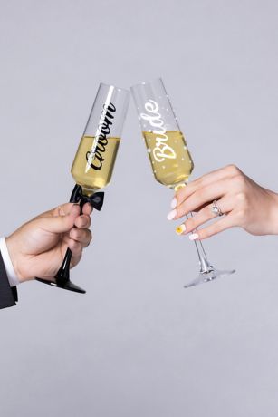 Picture of Bride and Groom Champagne Flute Set