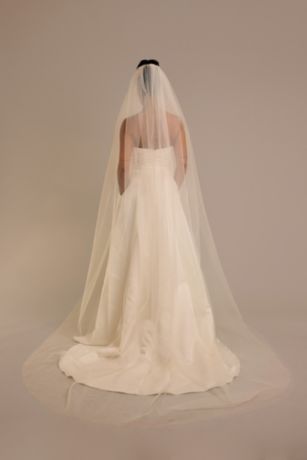 DB Studio Raw Edge Tulle Chapel Veil