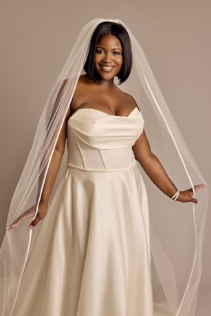Picture of Cathedral Veil with Satin Trim