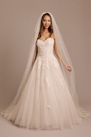 Picture of Floral Embroidered Cathedral Veil