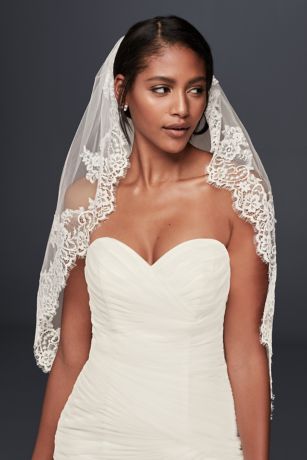 davids bridal lace veil