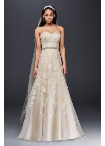Sweetheart A Line Tulle and Lace Wedding Dress David s Sweetheart A Line Tulle and Lace Wedding Dress David s