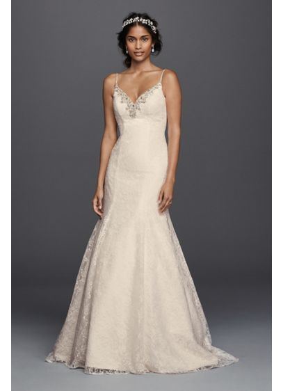 Jewel All over Lace Beaded Trumpet Wedding Dress | David's Bridal