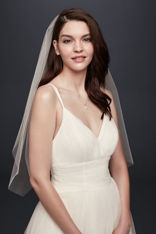 short wedding dress with veil