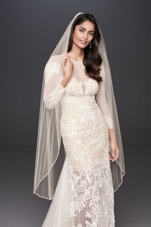 bridal veils with crystals